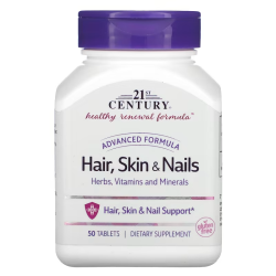 Advanced Formula Hair, Skin & Nails, 50 Tablets 21st Century 21stCentury