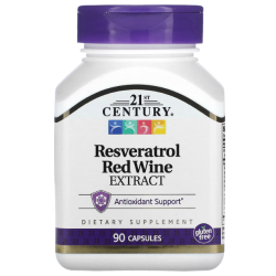 Resveratrol Red Wine Extract, 90 Capsules 21st Century 21stCentury