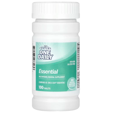 One Daily, Essential, 100 Tablets 21st Century 21stCentury