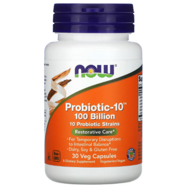 PROBIOTIC-10 100 BILLION 30 VCAPS Now foods NOW