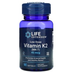 Vitamin K2 MK-7 45 mcg, Low Dose 90 softgels Life Extension Life Extension