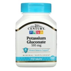 Potassium Gluconate, 595 mg, 110 Tablets 21stCentury