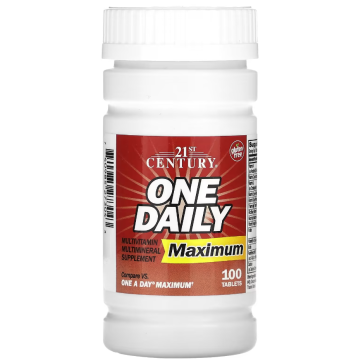 One Daily, Maximum, 100 Tablets 21st Century 21stCentury