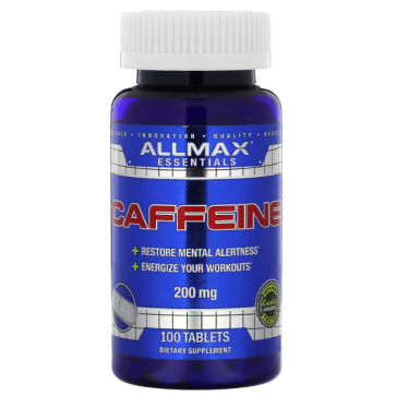 Caffeine, 200 mg, 100 Tablets ALLMAX ALLMAX