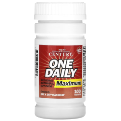 One Daily, Maximum, 100 Tablets 21st Century 21stCentury