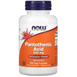 Pantothenic Acid, 500 mg, 100 Veg Capsules Now foods Now