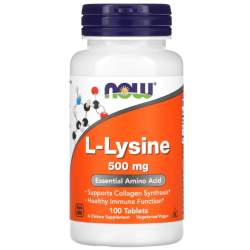 LYSINE 500mg 100 TABS Now foods NOW