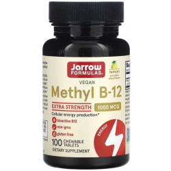 Methyl B-12, Extra Strength, Lemon, 1,000 mcg, 100 Chewable Tablets Lemon Jarrow Formulas