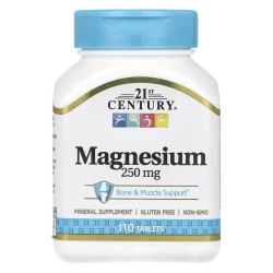 Magnesium, 250 mg, 110 Tablets 21stCentury